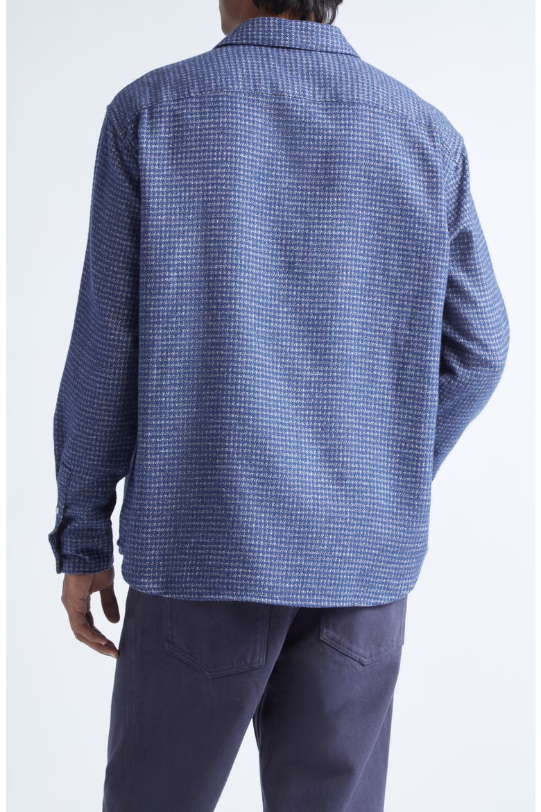Cotton Mouliné Button-Up Shirt, Alternate, color, BLUE
