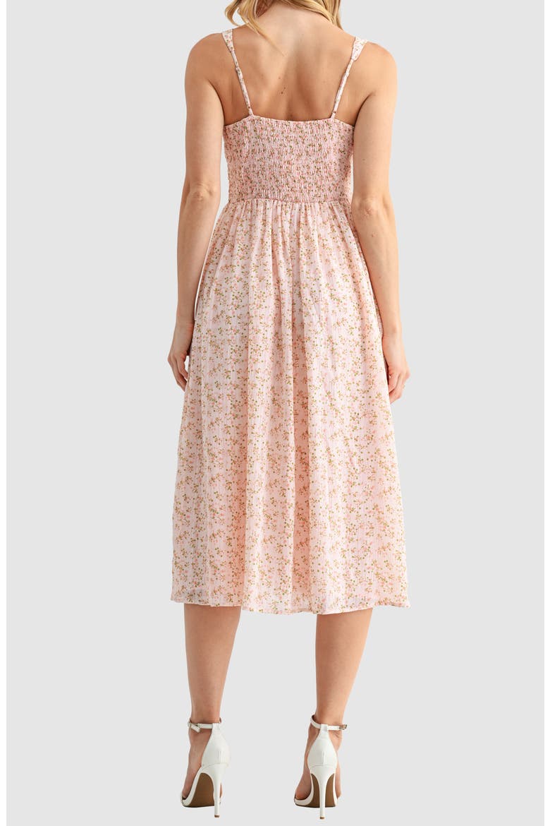 Corset Midi Sundress, Alternate, color, BLUSH DITSY