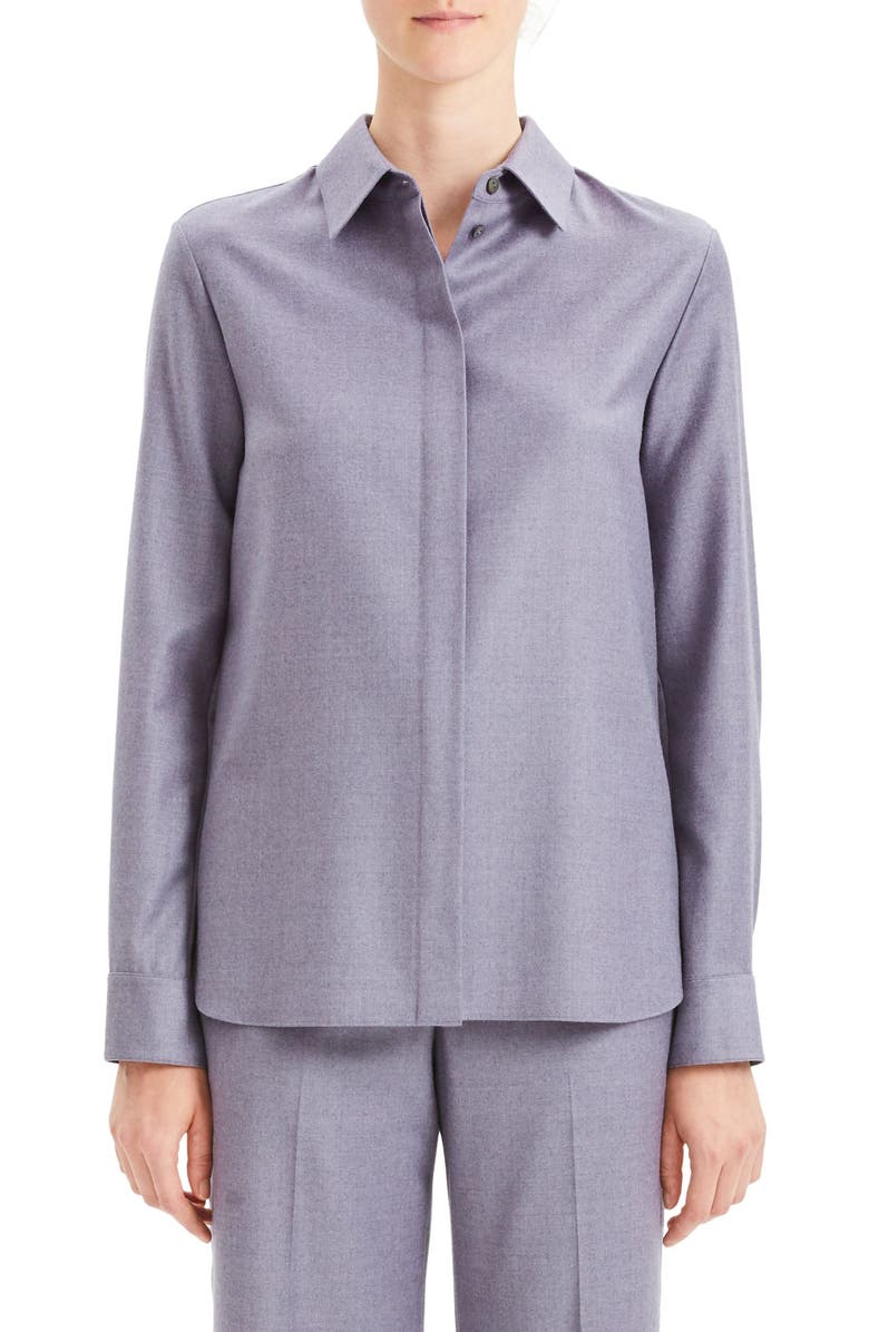 Theory Classic Straight Wool Shirt, Main, color,