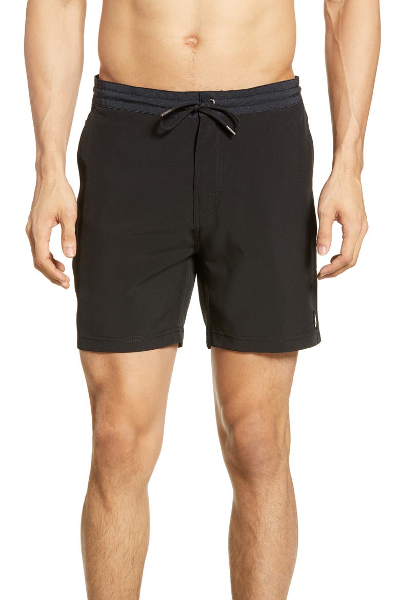 Bahia Hybrid Board Shorts, Main, color, BLACK