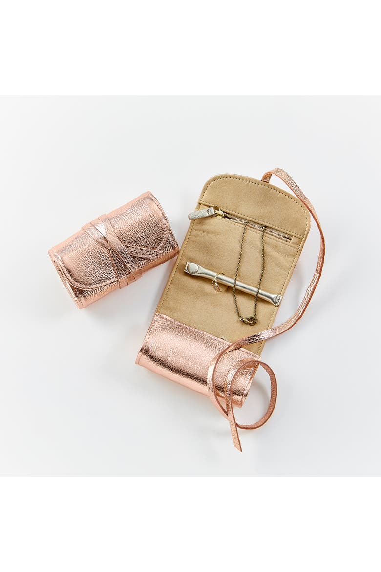 Small Jewelry Roll, Alternate, color, Rose Gold