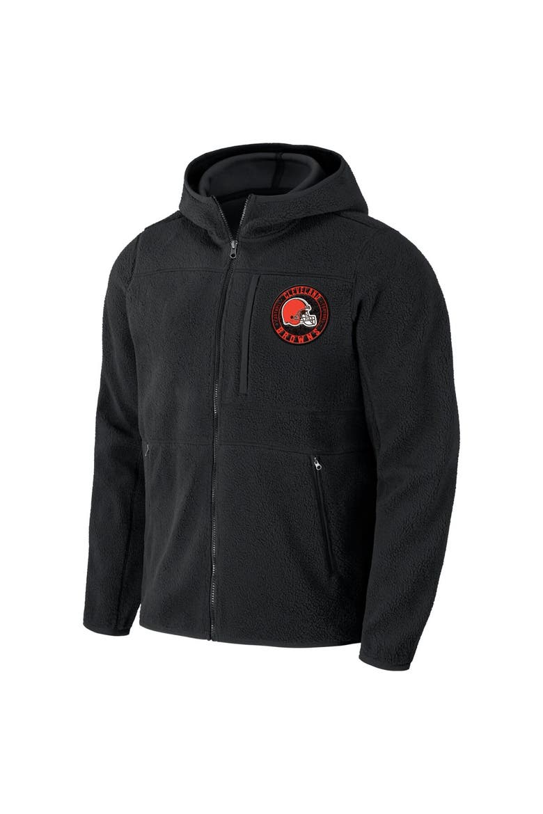 Men's NFL x Darius Rucker Collection by Fanatics  Black Cleveland Browns Sherpa Full-Zip Hoodie, Alternate, color, Black