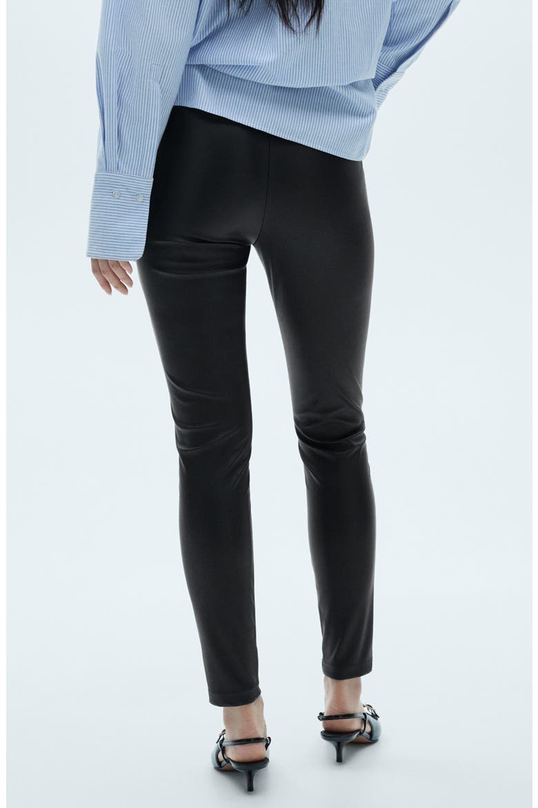 Faux Leather Leggings, Alternate, color, BLACK