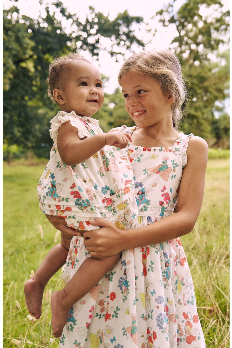 Kids' Luna Ruffle Strap Sundress, Alternate, color, IVORY MULTI FLOWER FAIRY