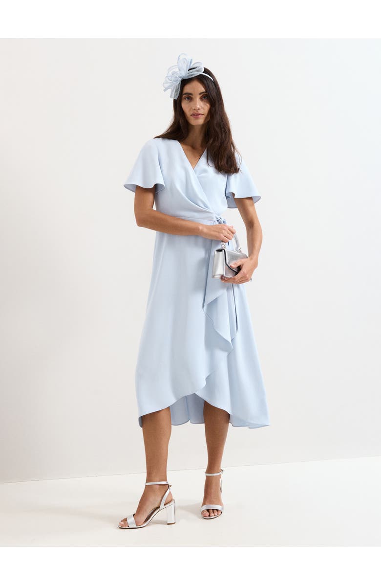 Phase Eight Julissa Wrap Midi Dress, Alternate, color, Pale Blue