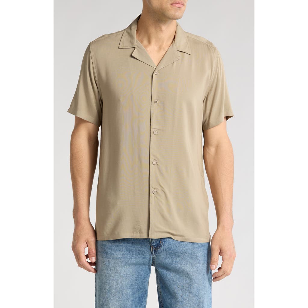 Shop Dkny Sportswear Mitch Camp Shirt In Cafe