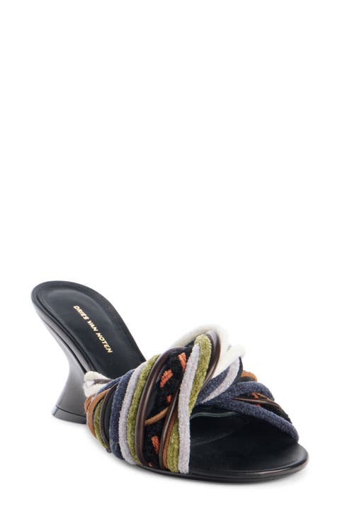 Dented Wedge Slide Sandal (Women)