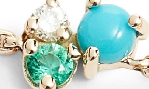Zoë Chicco Mixed Stone Cluster Pendant Bracelet