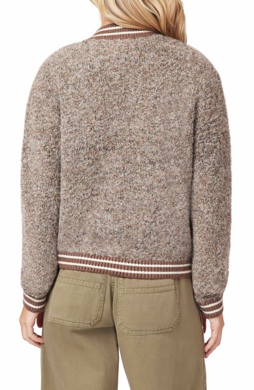 Scotch & Soda Bouclé Bomber Jacket In Brown