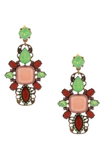 Olivia Welles Beila Collage Drop Earrings In Multi