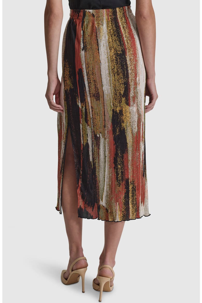 Print Plissé Skirt, Alternate, color, PAINT STROKE
