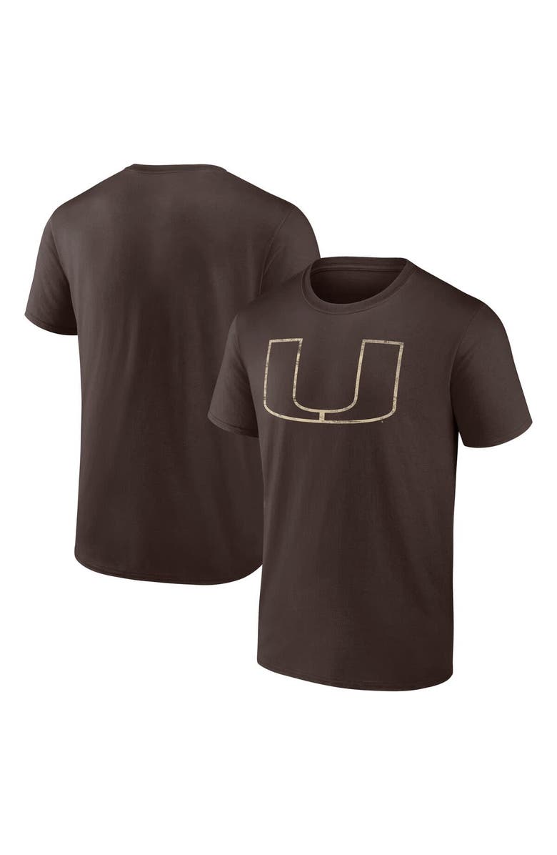 FANATICS Men's Fanatics Brown Miami Hurricanes Express T-Shirt, Main, color, Brown