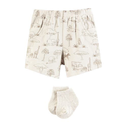 Hudson Baby Bodysuit, Short And Sock In Multi