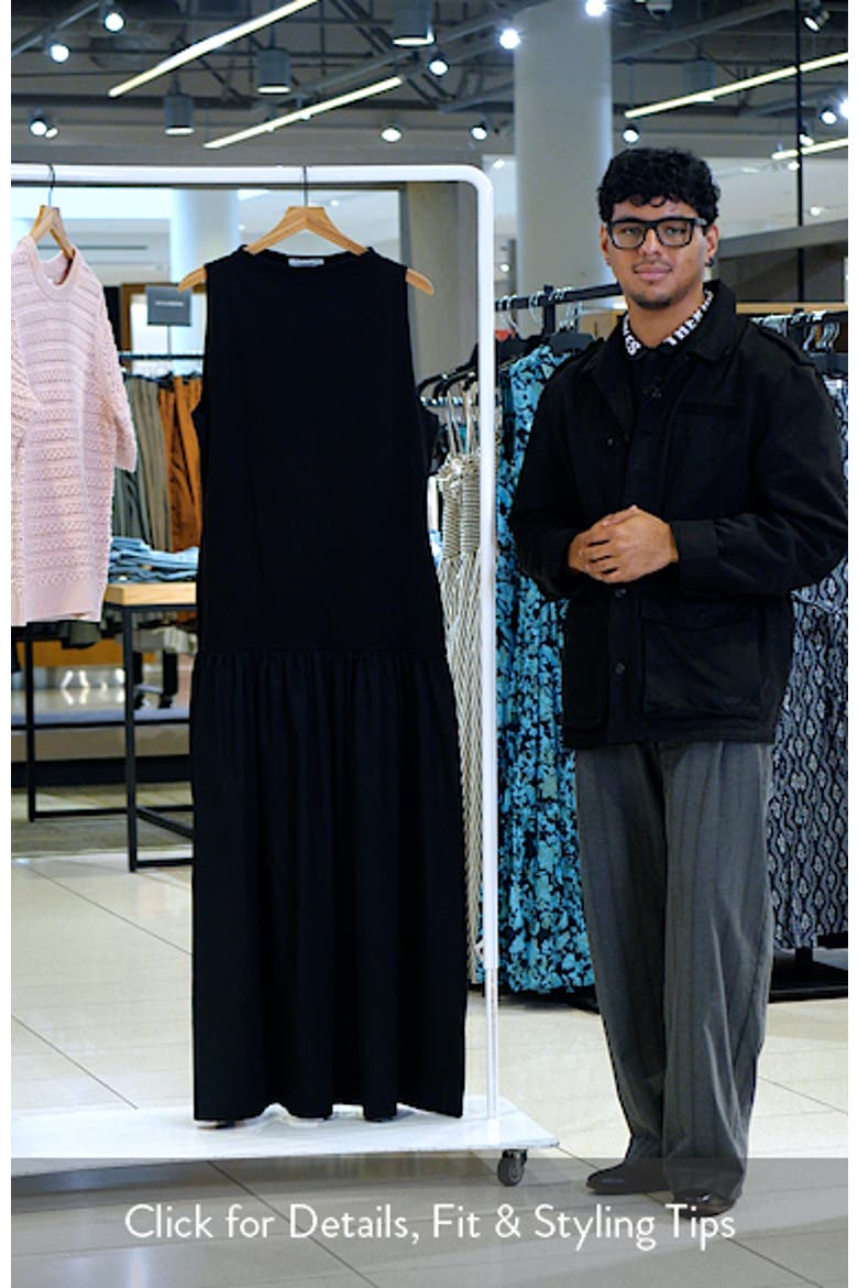 Drop Waist Mixed Media Maxi Dress video
