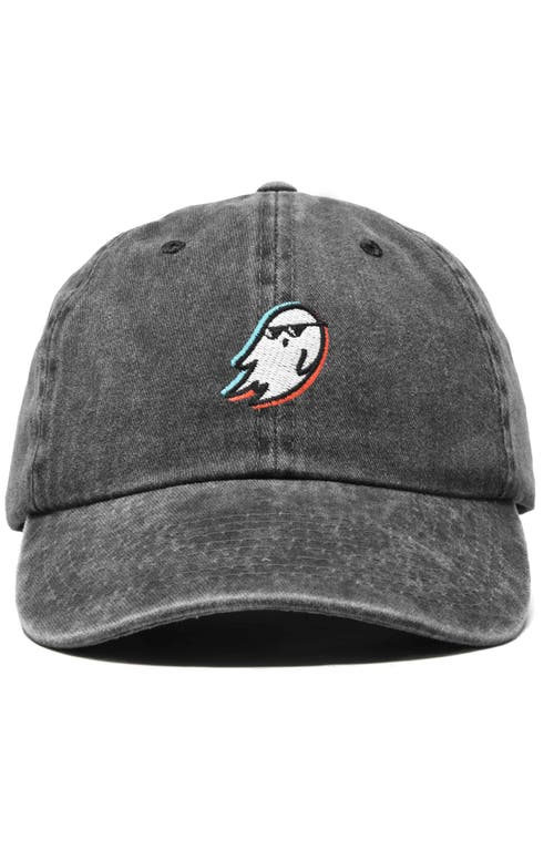 Dalix Ghost Life Embroidered Casual Cap In Washed Black