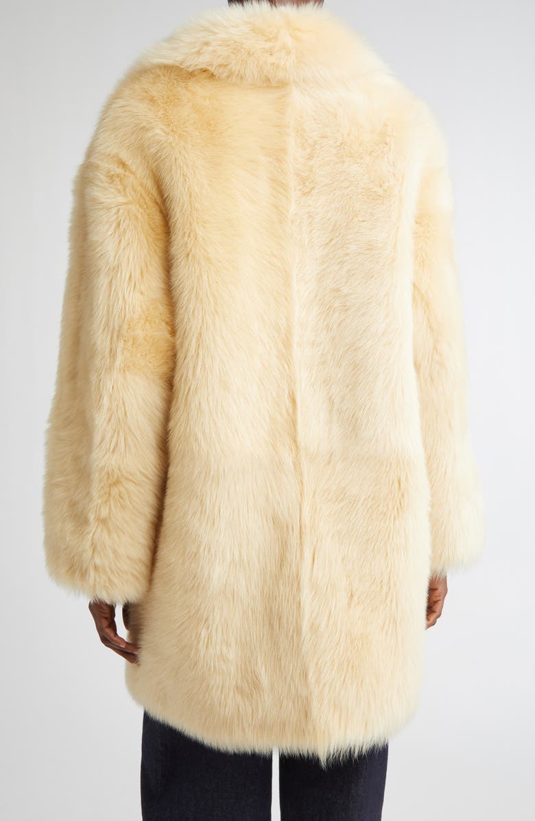 LOULOU DE SAISON Ruben Knee Length Genuine Shearling Coat, Alternate, color, Butter