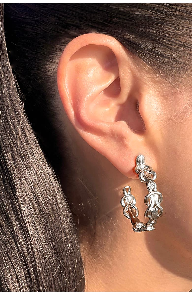 Astor & Orion Hera Hoops, Alternate, color, Silver