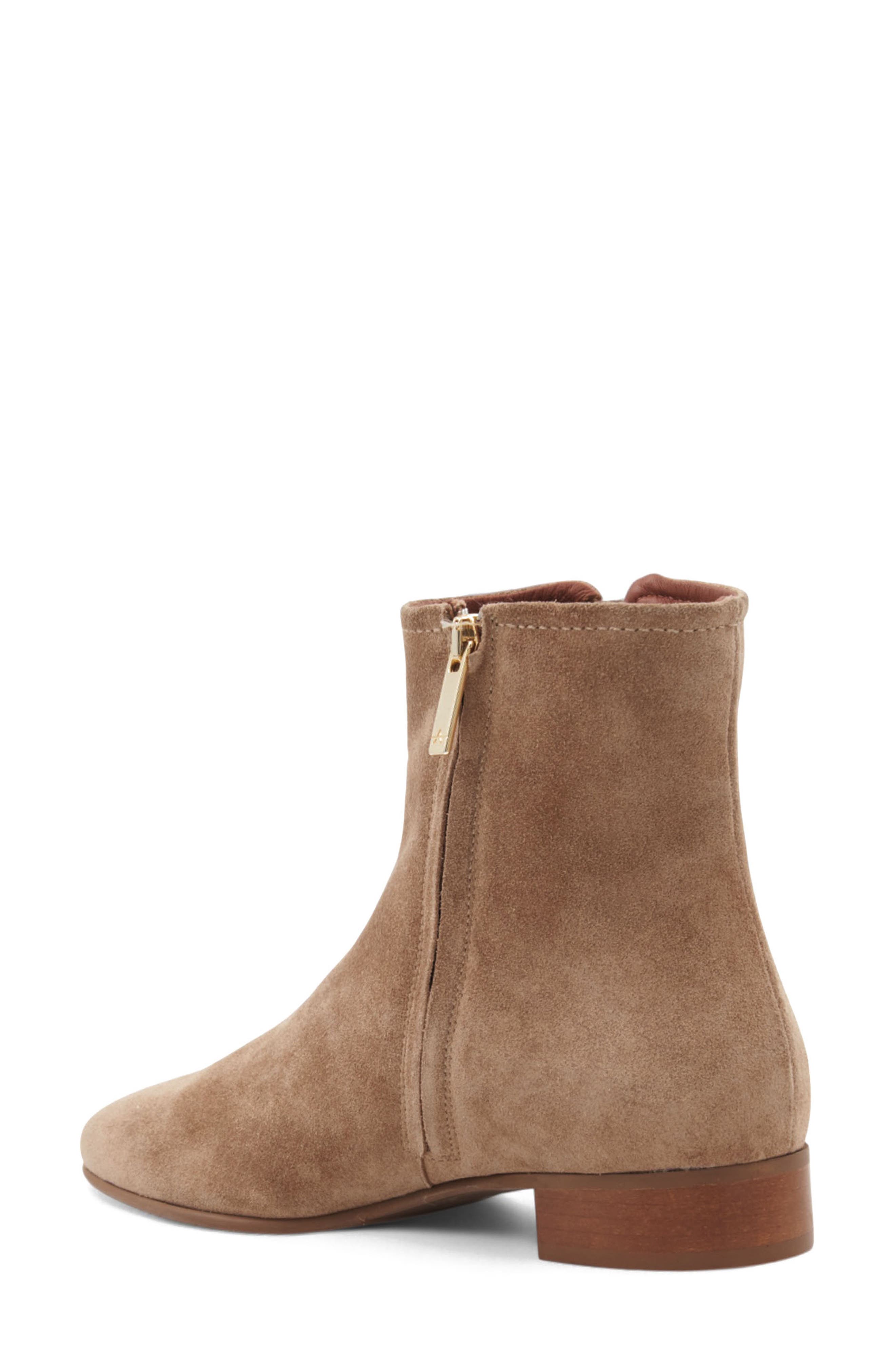 Aquatalia Sahara Weatherproof Bootie, Alternate, color, Champagne Suede