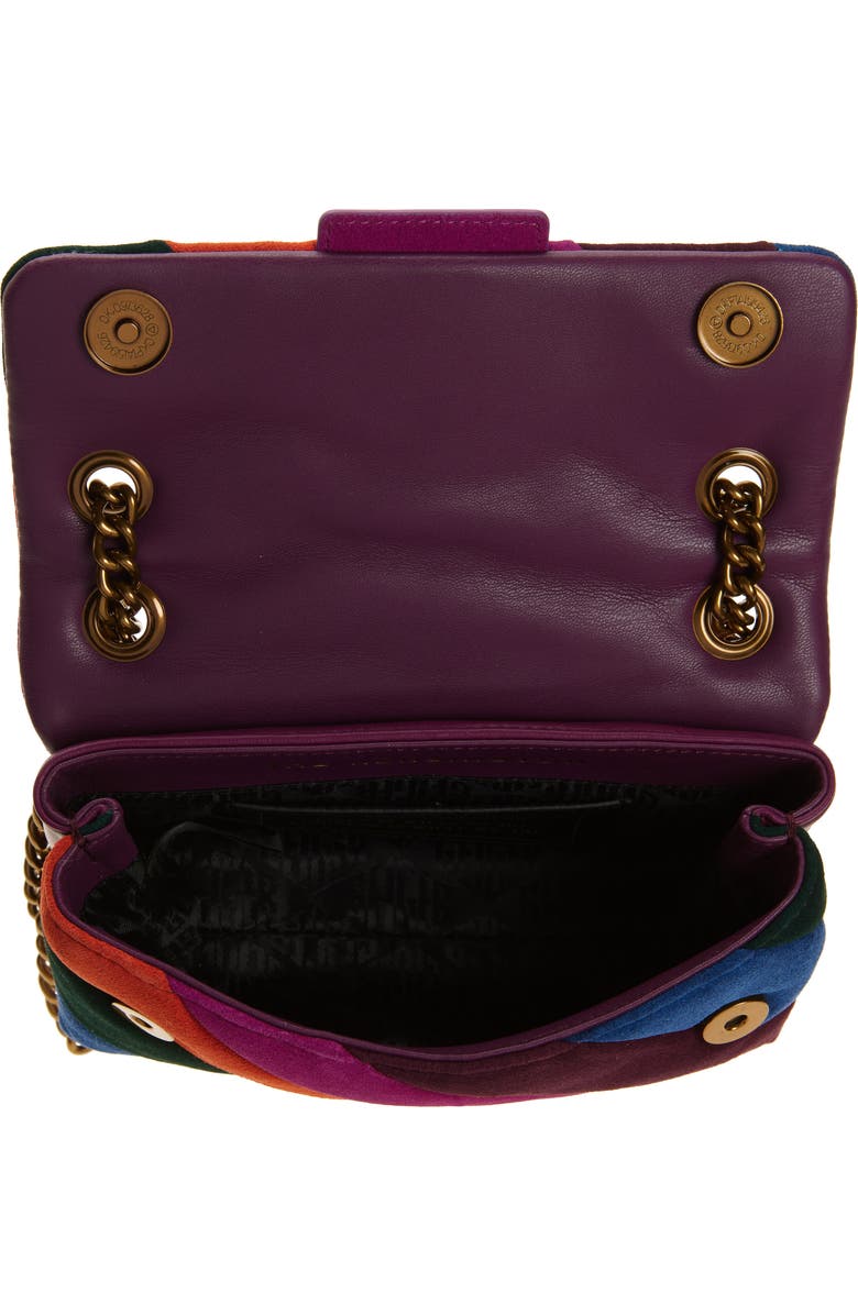 Kurt Geiger London Mini Soho Quilted Leather Shoulder Bag, Alternate, color, Purple Multi