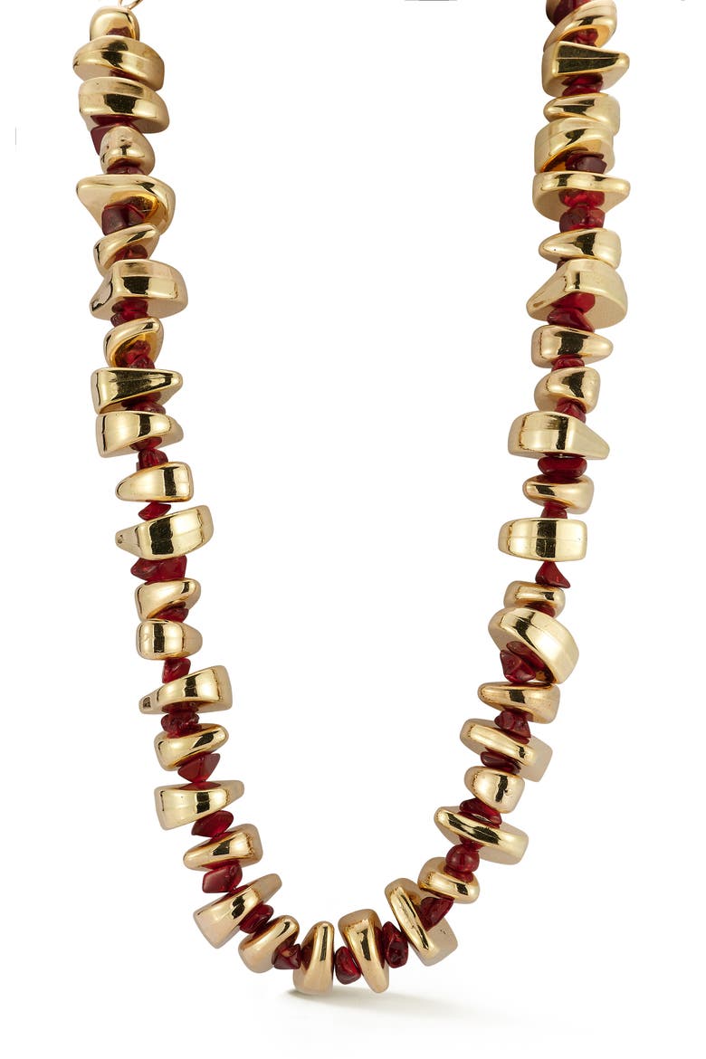 Beaded Necklace, Main, color, GOLD