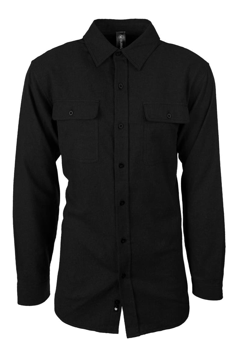 Yarn Dye Flannel Button-Up Shirt, Main, color, CHARCOAL