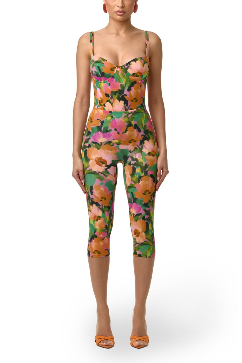 Print Tank Bodysuit, Alternate, color, SECRET GARDEN