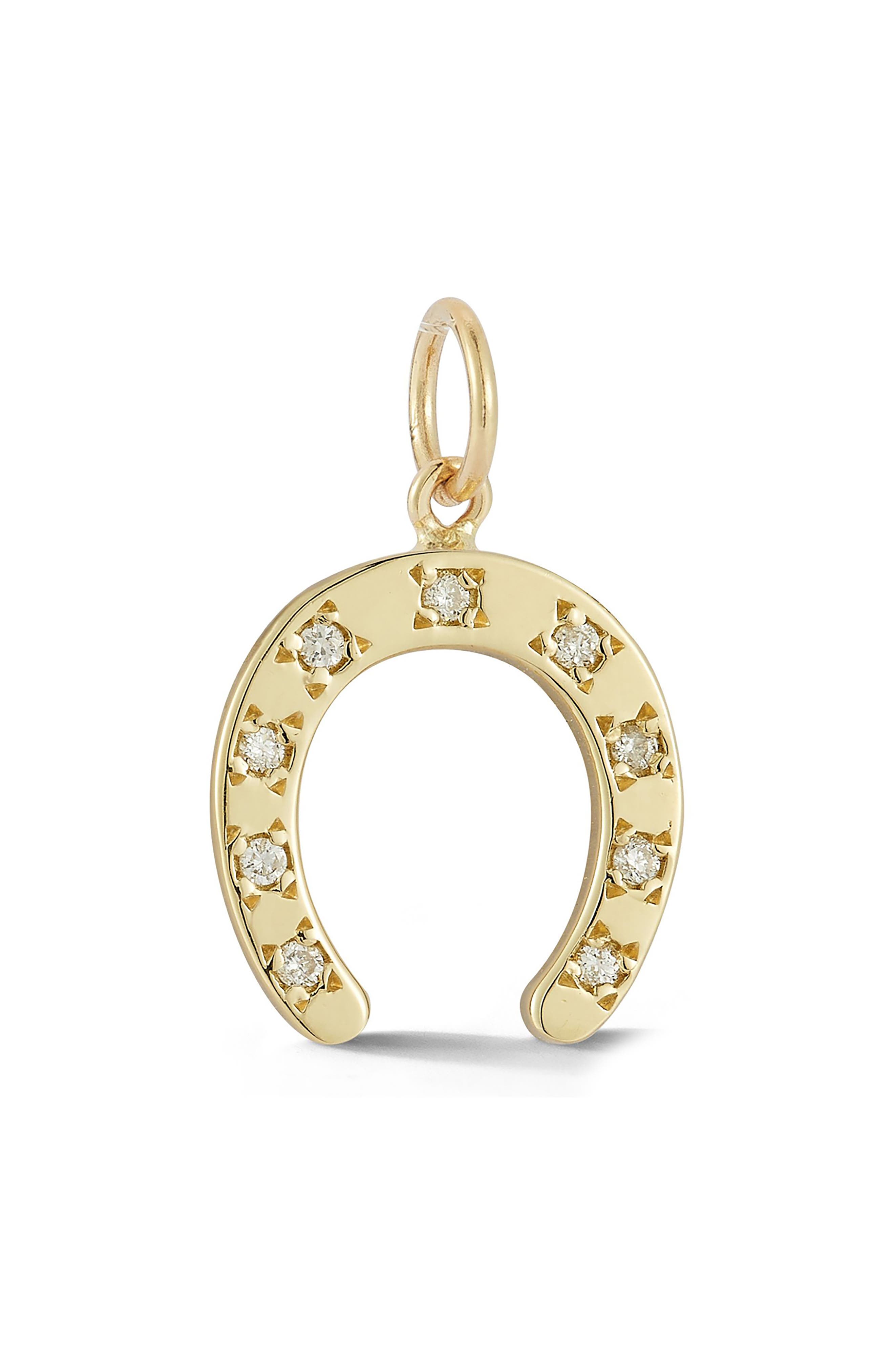 Ember Fine Jewelry 14k Gold Diamond Horseshoe Charm