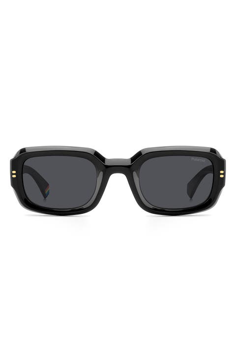 51mm Polarized Rectangular Sunglasses