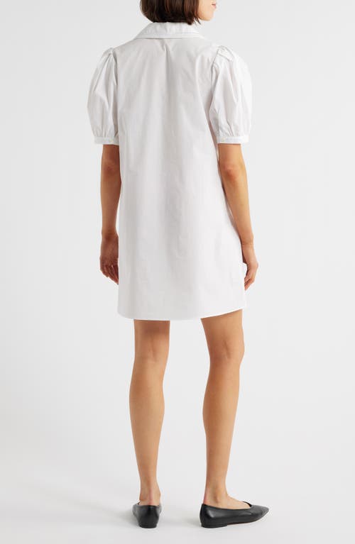 Frame The Sailor Shirtdress In White