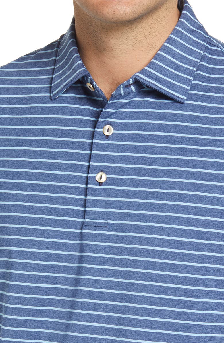 Peter Millar News Stripe Short Sleeve Performance Golf Polo, Alternate, color,