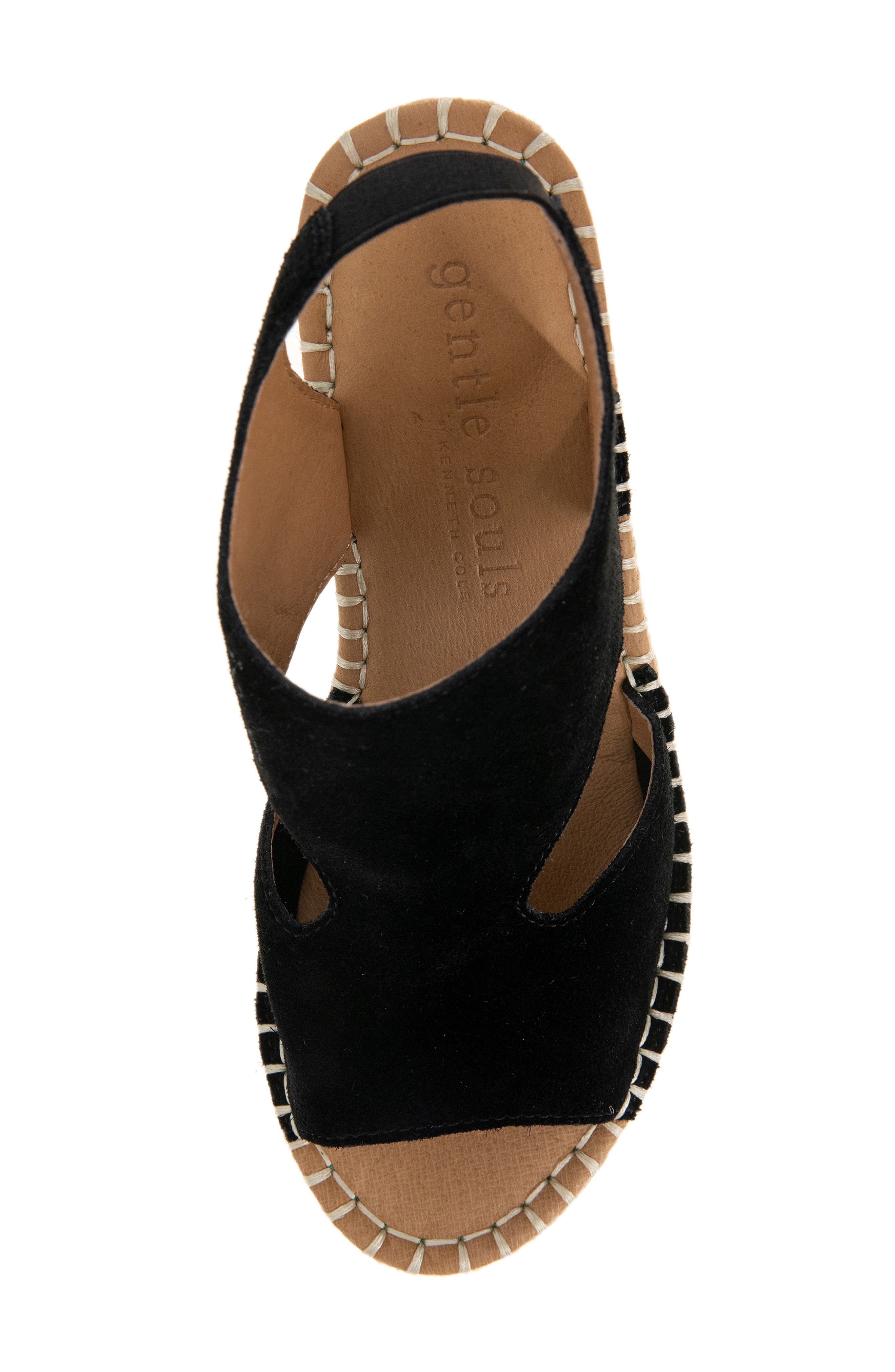 Gentle Souls Cody Espadrille Wedge Sandal, Alternate, color, Black