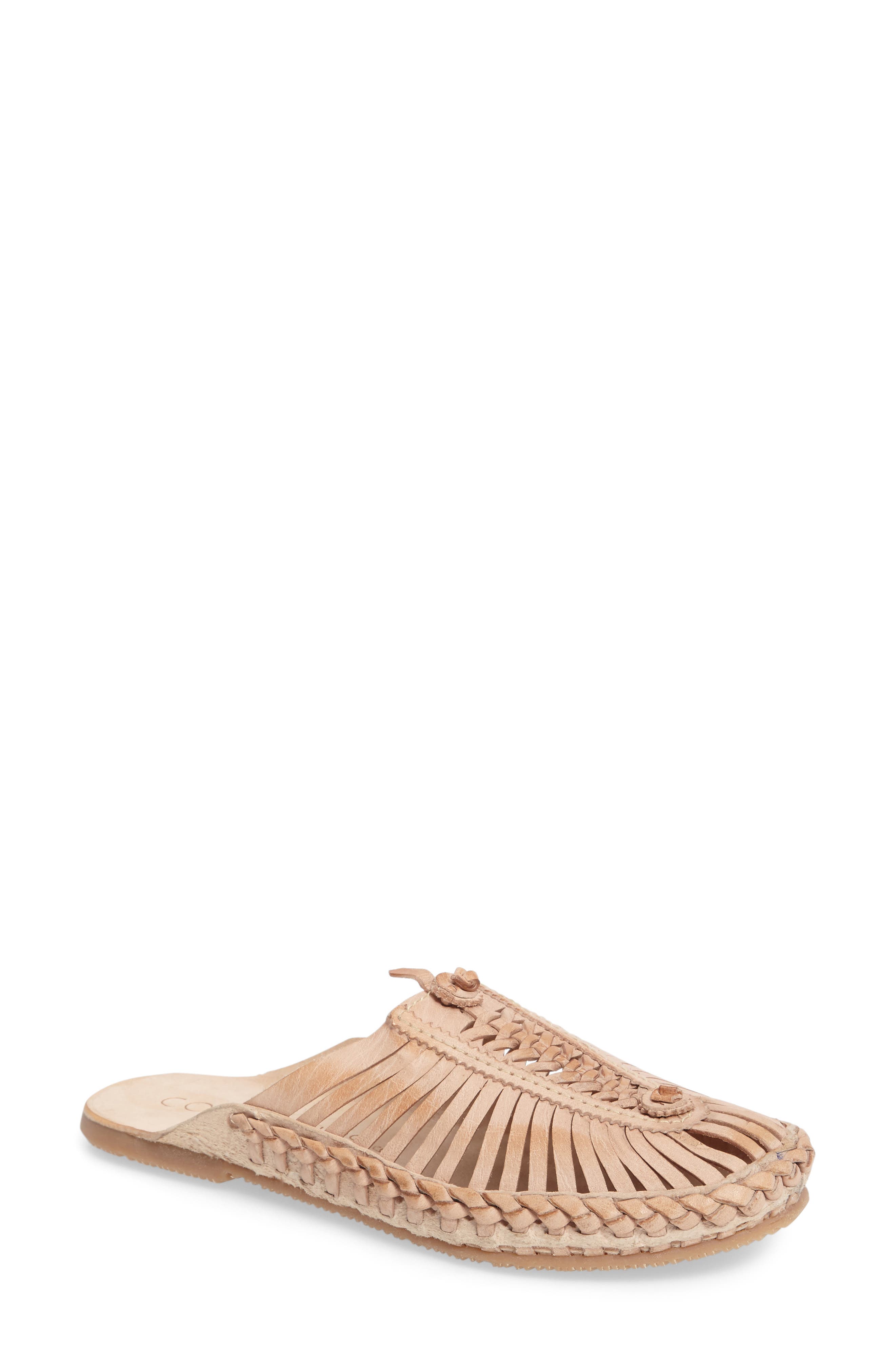 Morocco Woven Mule, Main, color, NATURAL LEATHER