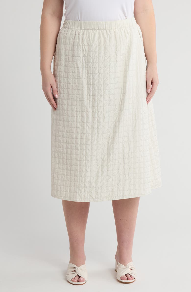 Eileen Fisher A-Line Silk Skirt, Main, color,