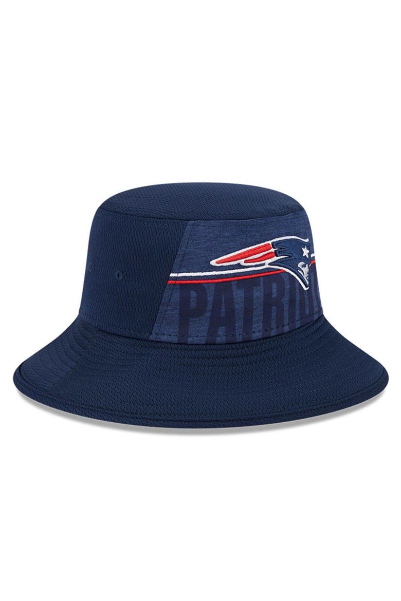 Men's New Era  Navy New England Patriots 2023 NFL Training Camp Stretch Bucket Hat, Alternate, color, Navy