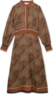 Reiss Leia Long Sleeve Shirtdress