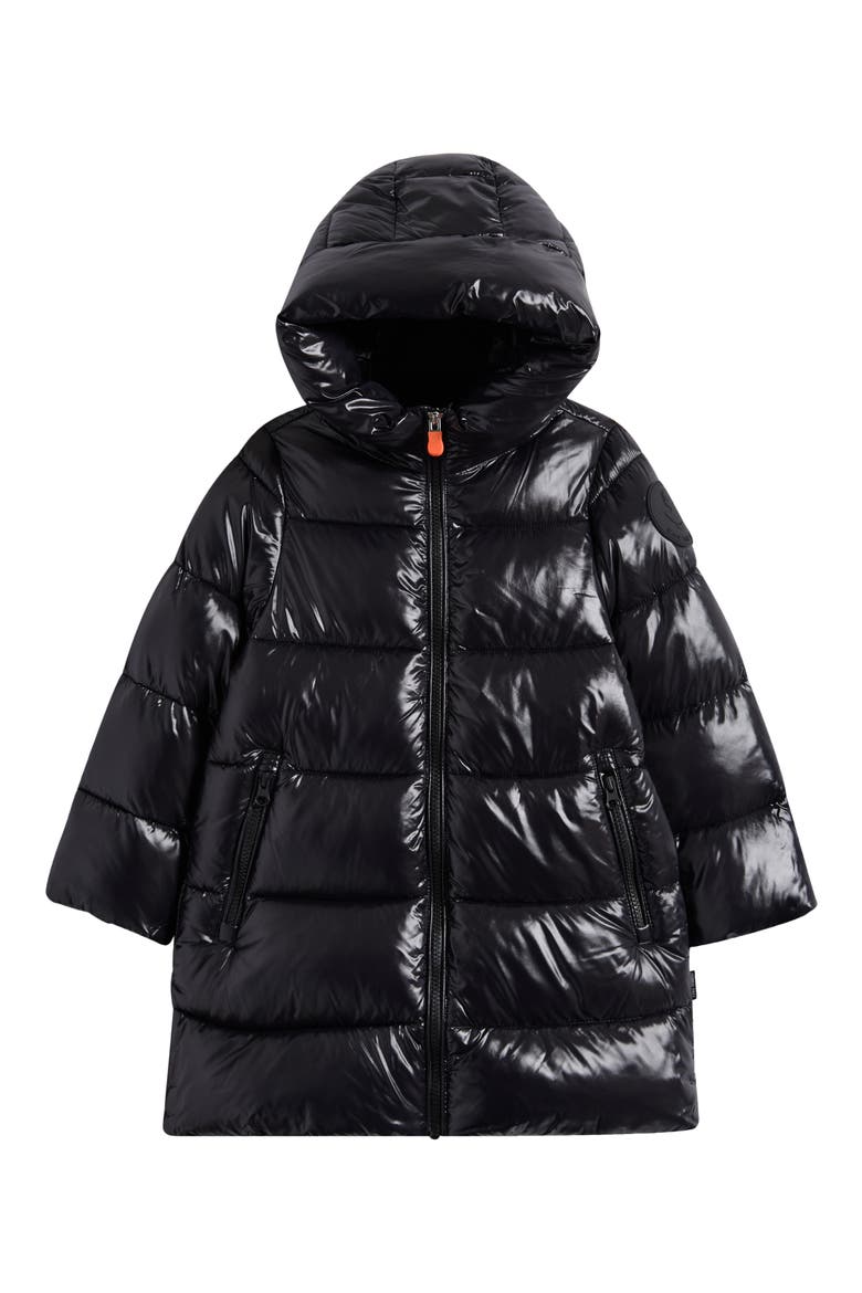 Kids' Millie Hooded Puffer Jacket, Main, color, BLACK
