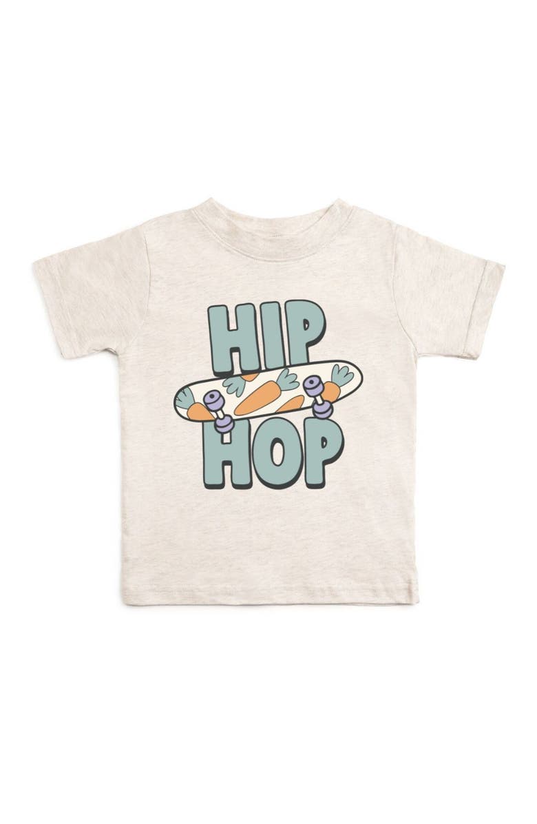 Sweet Wink Hip Hop Skateboard Easter Short Sleeve T-Shirt, Main, color, Natural Heather