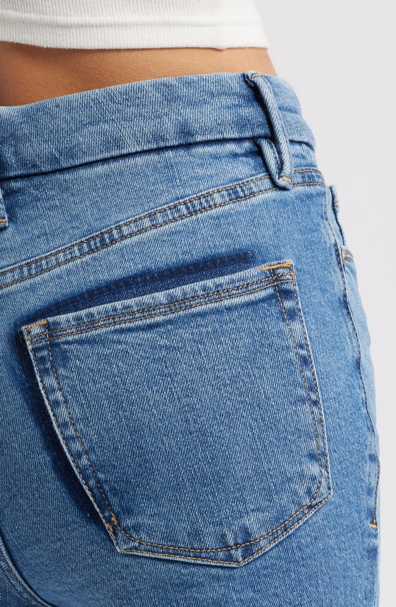 Good American Good Classic High Waist Bootcut Jeans, Alternate, color,