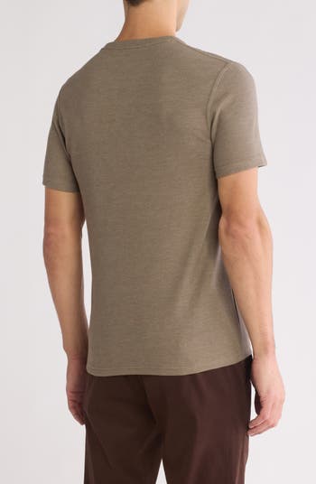 Mélange Notched T-Shirt