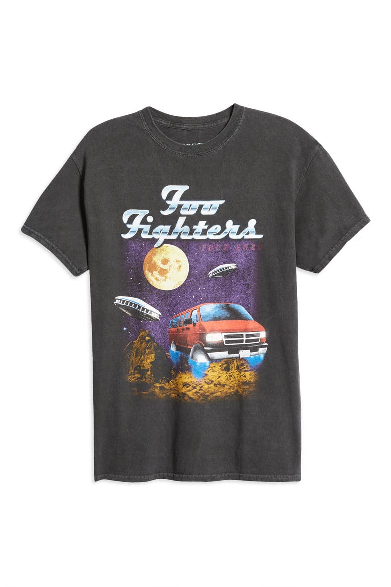 Live Nation Graphic Tees Foo Fighters Moonlight Tee, Alternate, color, BLACK