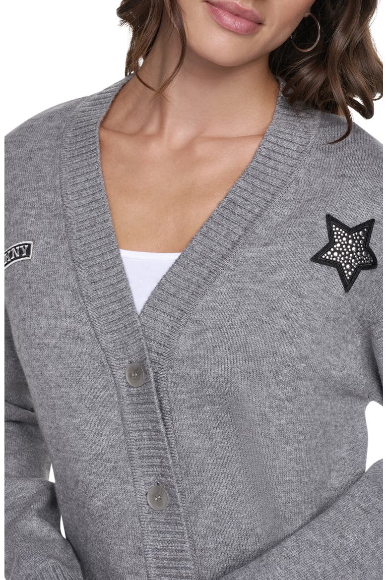Pins Patches Cardigan, Alternate, color, FEATHER HE