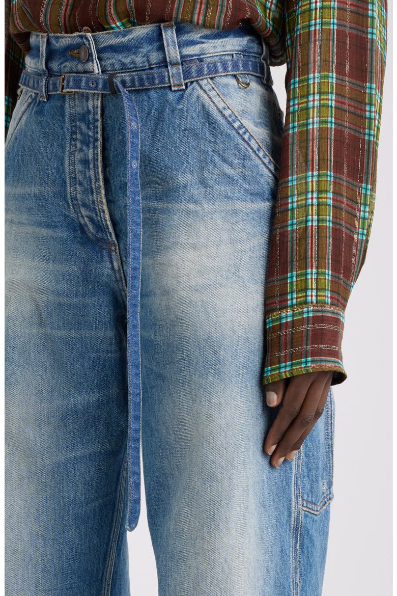 Pippaz High Waist Straight Leg Jeans, Alternate, color, BLUE