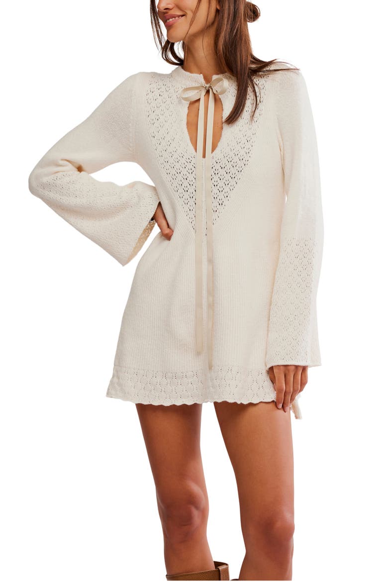 Bali Old Flame Sweater Dress, Alternate, color, IVORY