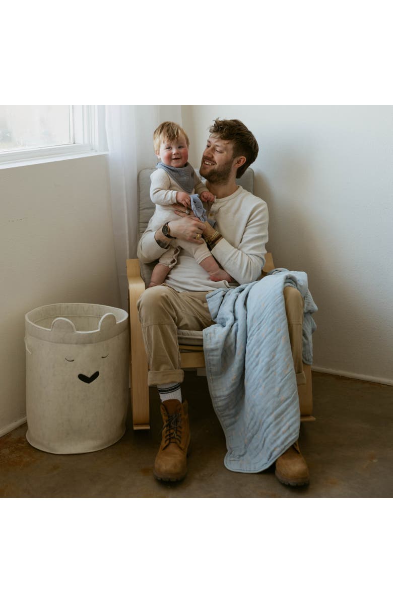 Parker Baby Co. Bear Felt Laundry Hamper, Alternate, color, White