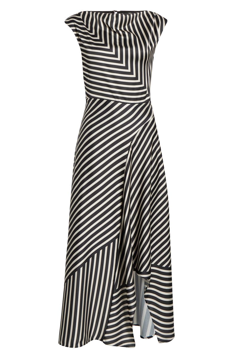 Vince Camuto Stripe Maxi Dress, Main, color, Rich Black