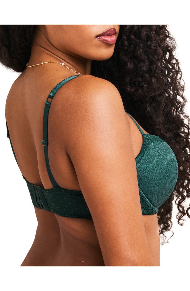 Adore Me Lucie Contour Balconette Bra, Alternate, color, Dark Green