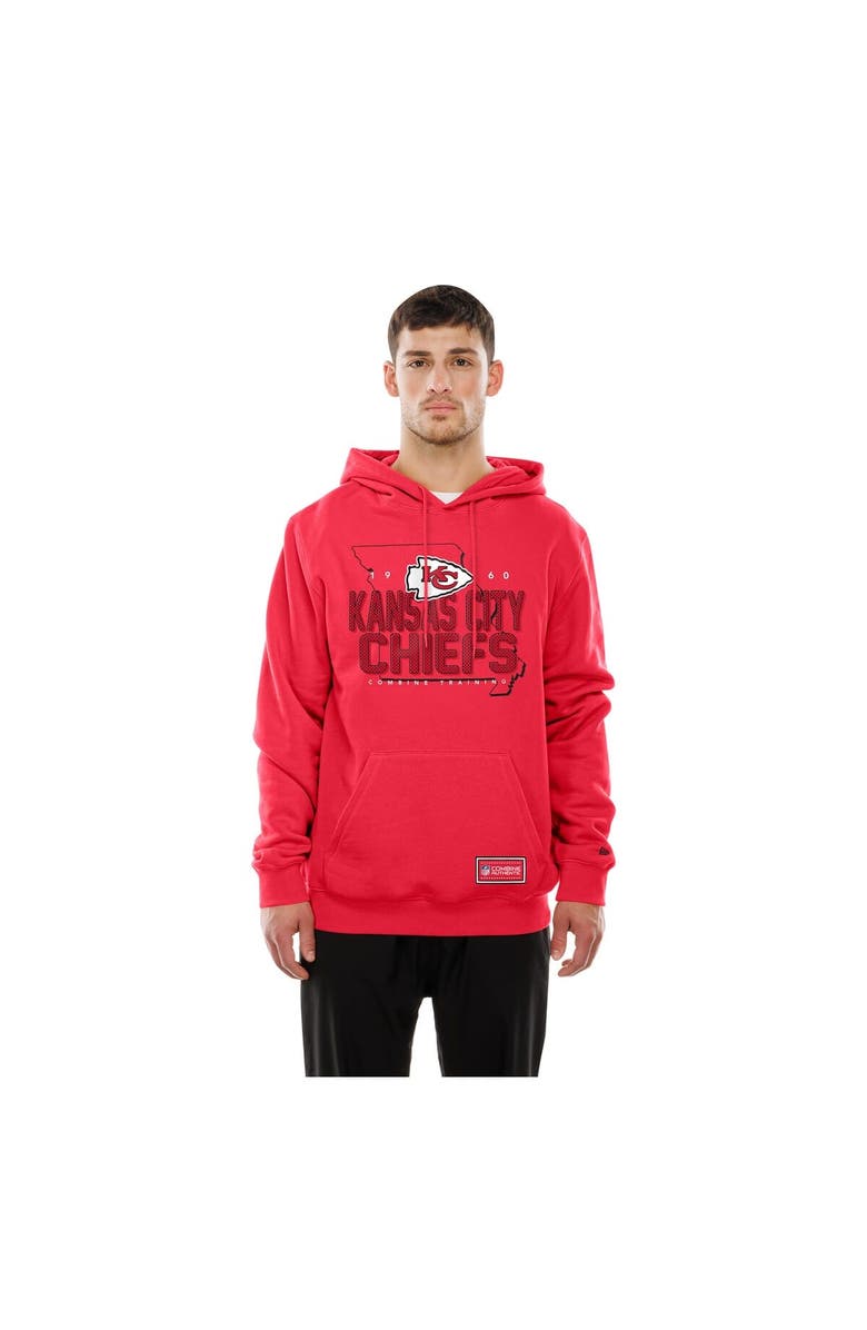 New Era Men's New Era Red Kansas City Chiefs Combine Authentic Local State Throwback Hoodie, Alternate, color, 