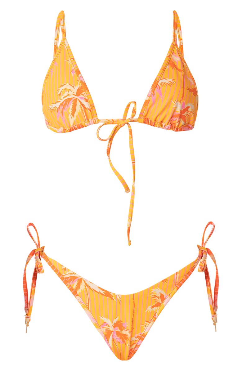 Maaji Sunkissed Shore Gingerly Reversible Bikini Top, Alternate, color, Yellow