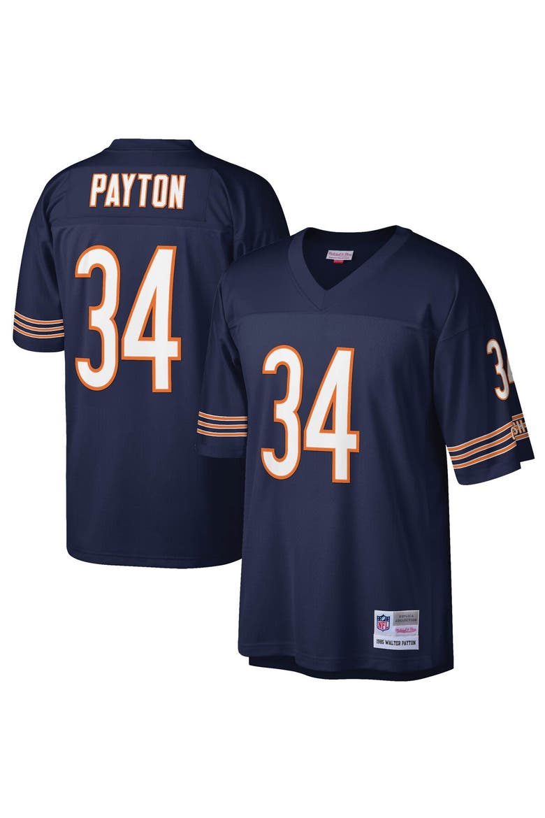 Men's Mitchell & Ness Walter Payton Navy Chicago Bears Legacy Replica Jersey, Main, color, Navy
