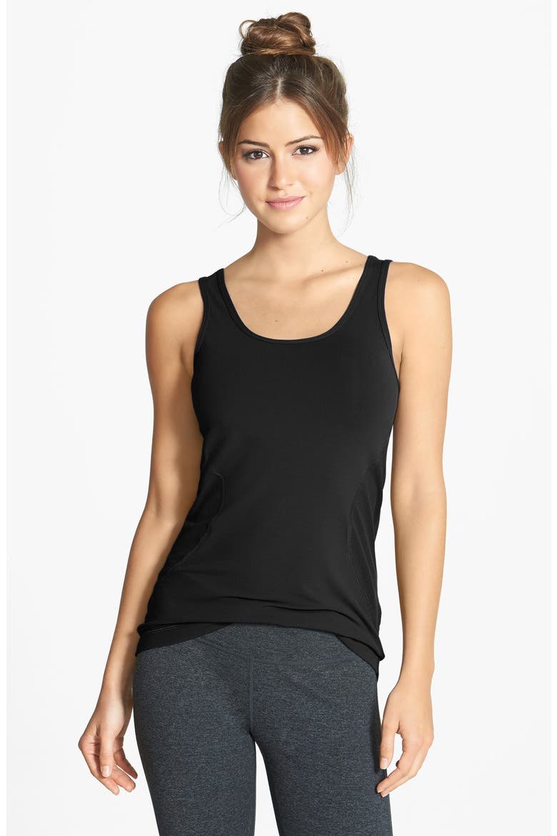 'Double Scoop - Ocean Solid' Tank, Main, color, BLACK